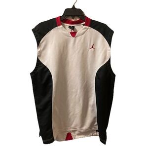 VTG Jordan Workout‎ Tank Red Black White Nike Sz XL Jumpman Embroidered